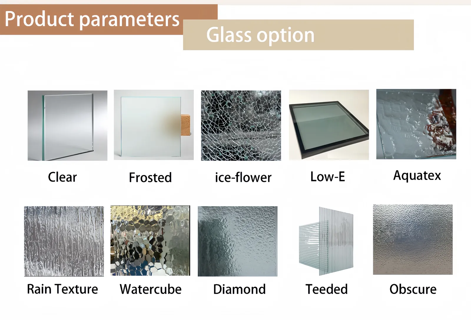 Iron Entry Door — available glass types