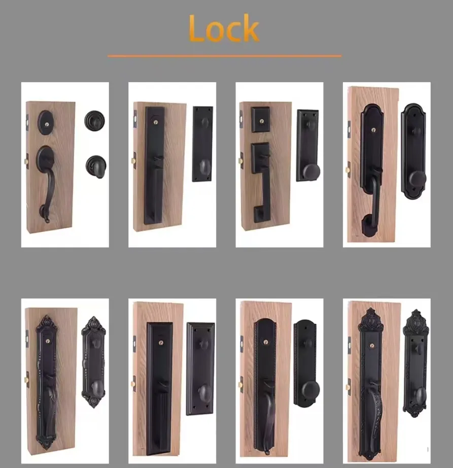 Iron Entry Door — solid brass lock